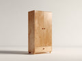 Armarios de madera 85x50x190 cm color madera natural con 2 puertas y 1 cajón diseño nórdico